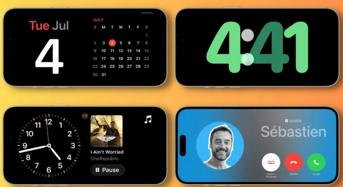 海南藏族苹果手机维修分享iOS17横屏充电待机显示有什么好处 